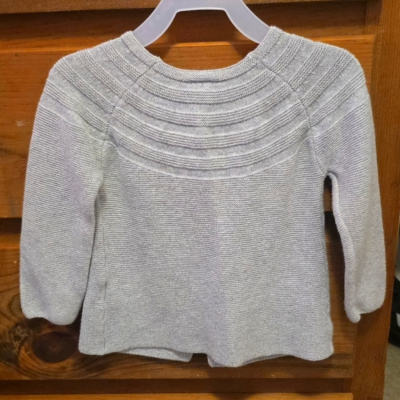 2T girls wonder nation grey button sweater - Picture 2 of 4